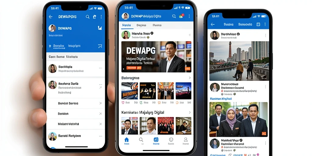 Tampilan antarmuka aplikasi DEWAPG yang modern dan informatif.
