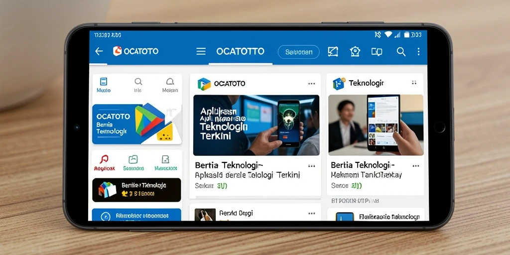 Tampilan antarmuka aplikasi OCATOTO yang informatif dan menarik.