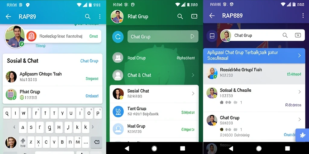 Antarmuka aplikasi <strong>RAP89</strong> yang menampilkan fitur Chat Grup yang menarik.