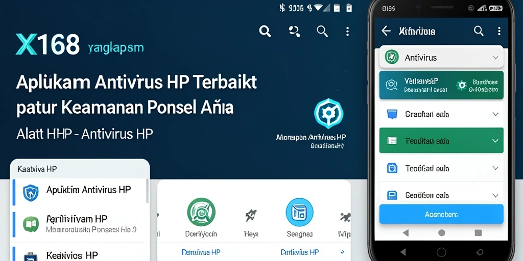 Tampilan antarmuka pengguna aplikasi Antivirus HP X168 yang intuitif dan mudah dipahami.