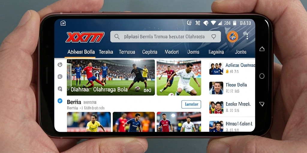 Antarmuka pengguna aplikasi XXX777 yang modern dan informatif.